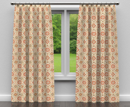 CB800-100 Damask nan Green,Orange & Rust Charlotte Colors