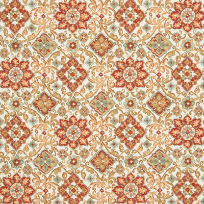 CB800-100 Damask nan Green,Orange & Rust Charlotte Colors