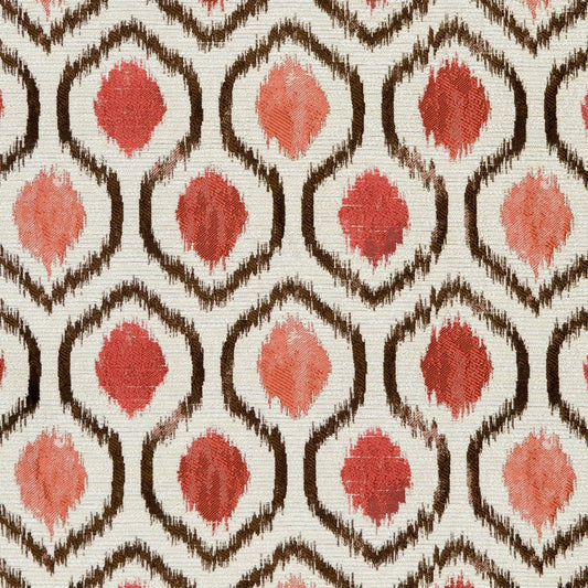 CB800-110 Abstract & Geometric Brown,Coral & Peach Charlotte Fabrics Woven Patterns