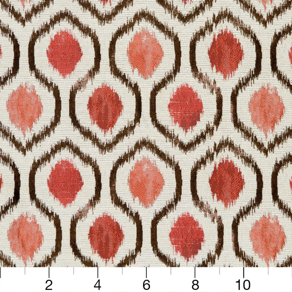 CB800-110 Abstract & Geometric nan Brown,Coral & Peach Charlotte Colors