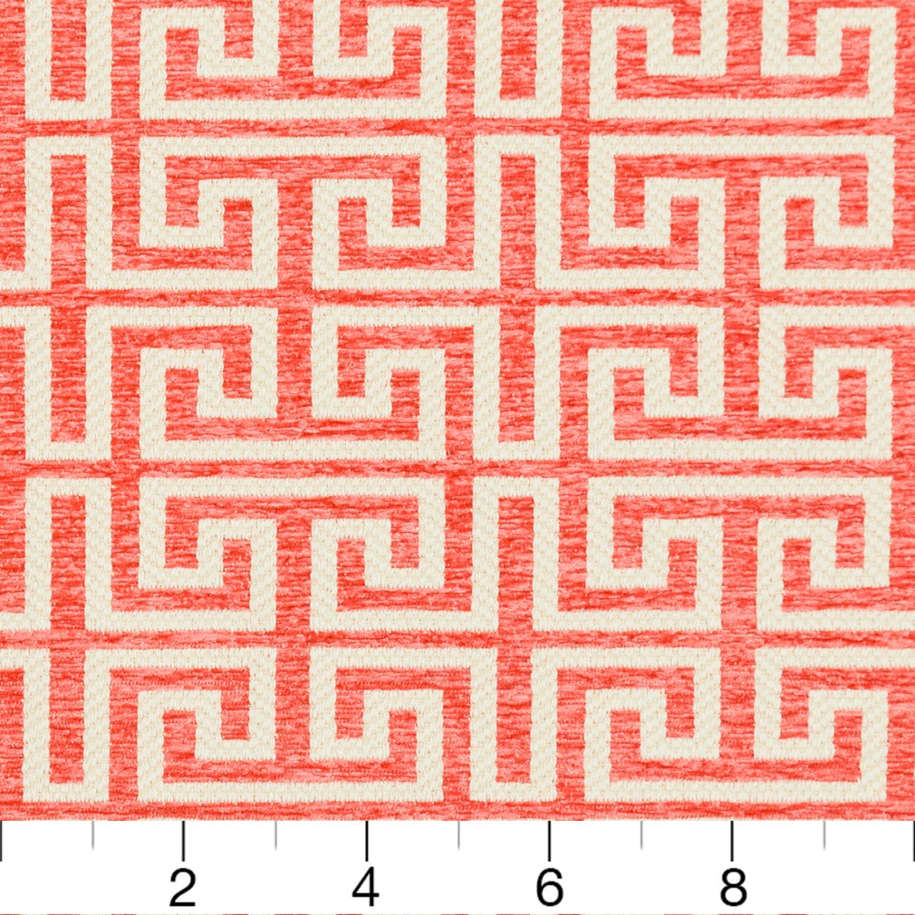 CB800-125 Abstract & Geometric,Greek Key nan Coral & Peach Charlotte Colors