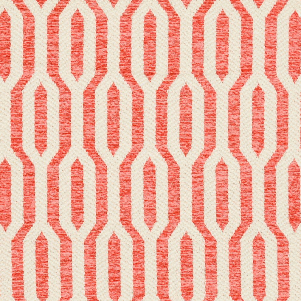 CB800-126 Abstract & Geometric Coral & Peach Charlotte Fabrics Woven Patterns