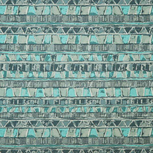CB800-127 Abstract & Geometric Aqua & Teal Charlotte Fabrics Woven Patterns