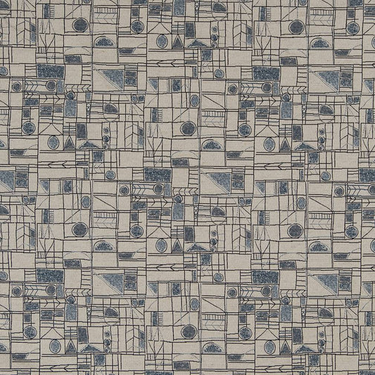 CB800-249 Abstract & Geometric,Small Scale nan Blue Charlotte Colors