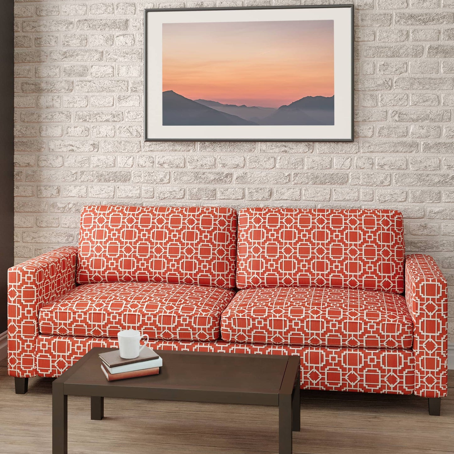 CB800-277 Abstract & Geometric nan Orange & Rust Charlotte Colors