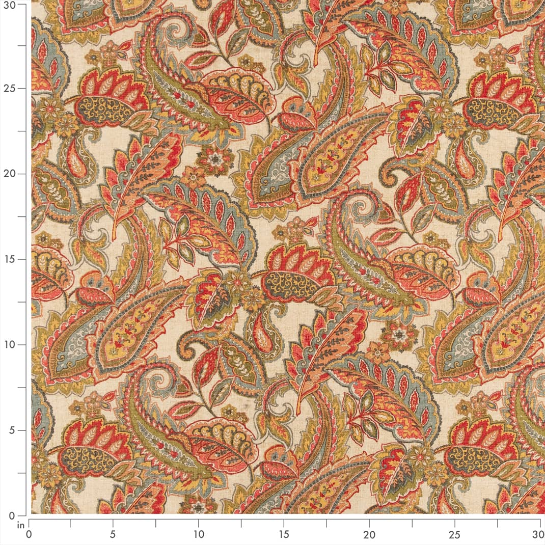CB800-278 Paisley nan Orange & Rust Charlotte Colors