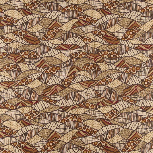CB800-305 Abstract & Geometric,Leaves nan Brown Charlotte Colors