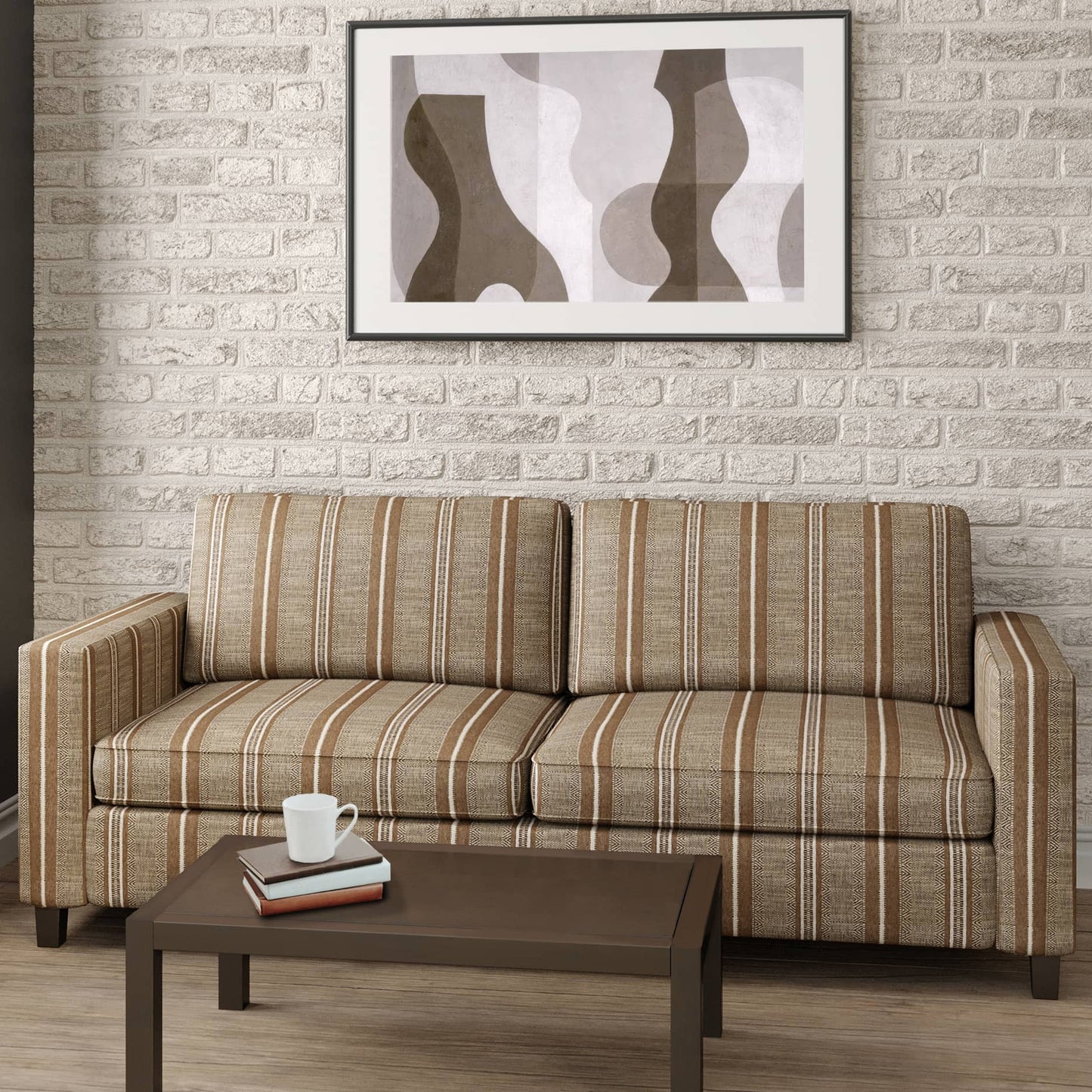 CB800-309 Abstract & Geometric,Stripe nan Brown Charlotte Colors