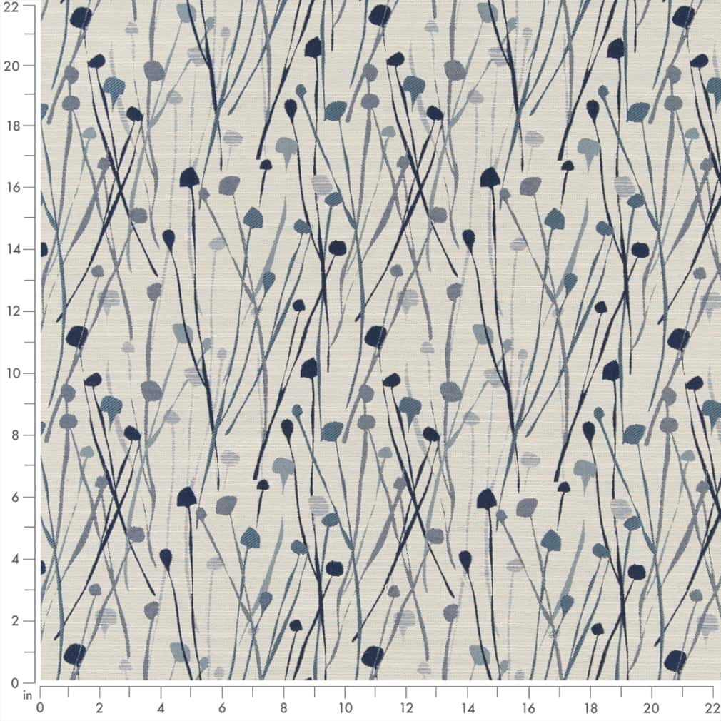 CB800-346 Abstract & Geometric,Leaves nan Blue Charlotte Colors