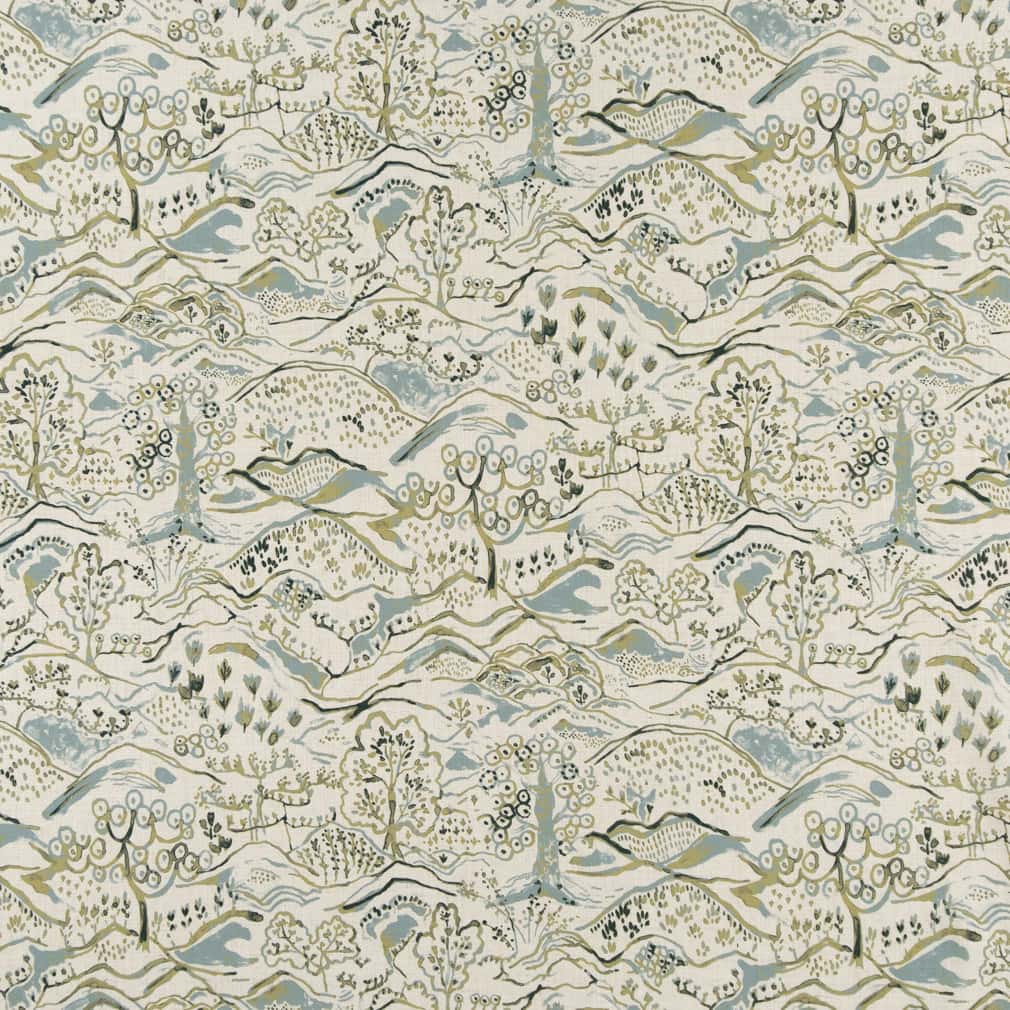 CB800-373 Abstract & Geometric,Toile nan Green Charlotte Colors