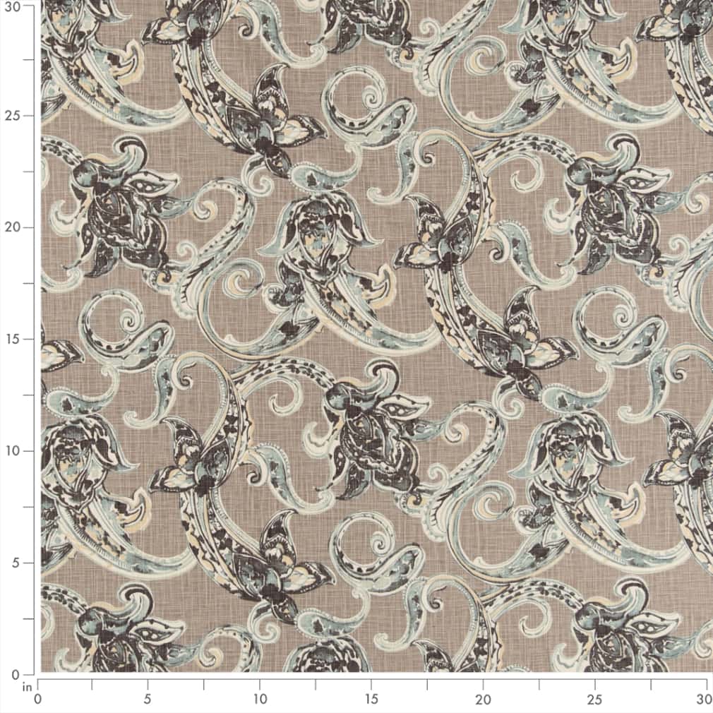 CB800-392 Paisley nan Grey & Silver Charlotte Colors