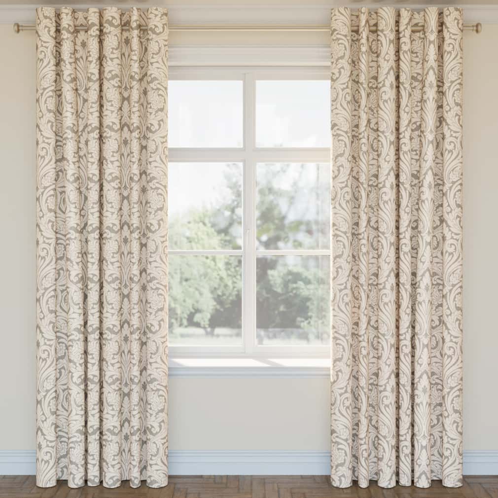 CB800-393 Damask nan Grey & Silver Charlotte Colors