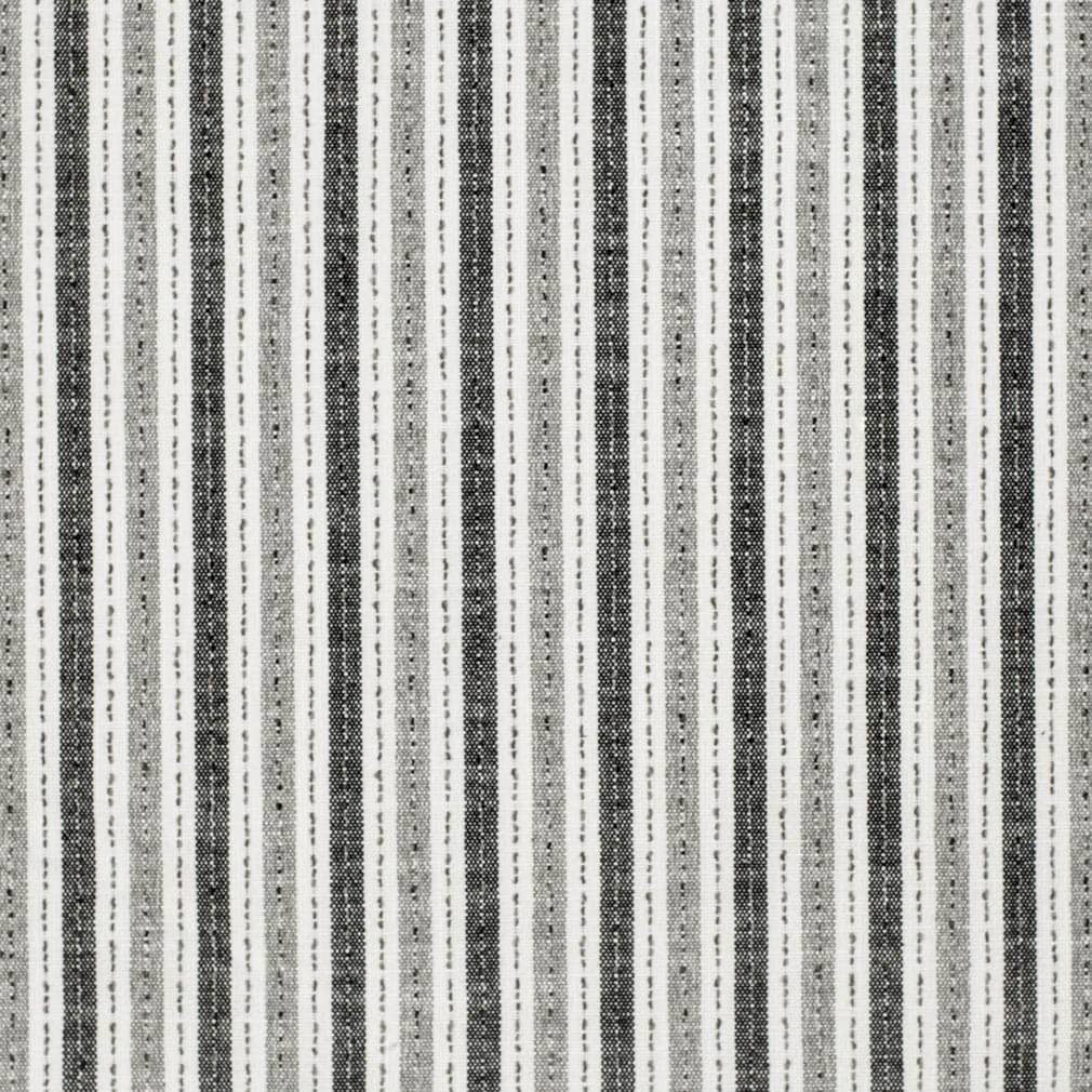 CB800-418 Stripe Black,Grey & Silver Charlotte Fabrics Woven Patterns