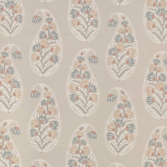CB800-500 Paisley Beige & Taupe,Grey & Silver Charlotte Fabrics Linen,Prints