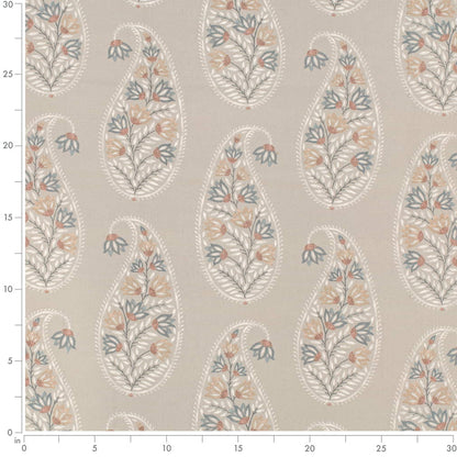 CB800-500 Paisley nan Beige & Taupe,Grey & Silver Charlotte Colors