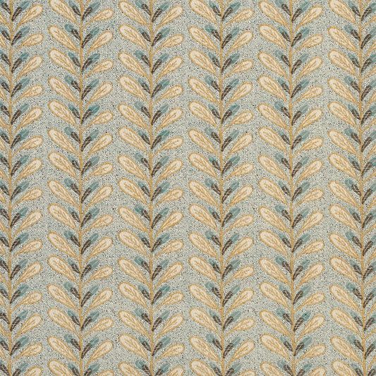 CB800-86 Abstract & Geometric,Leaves,Stripe Aqua & Teal Charlotte Fabrics Woven Patterns