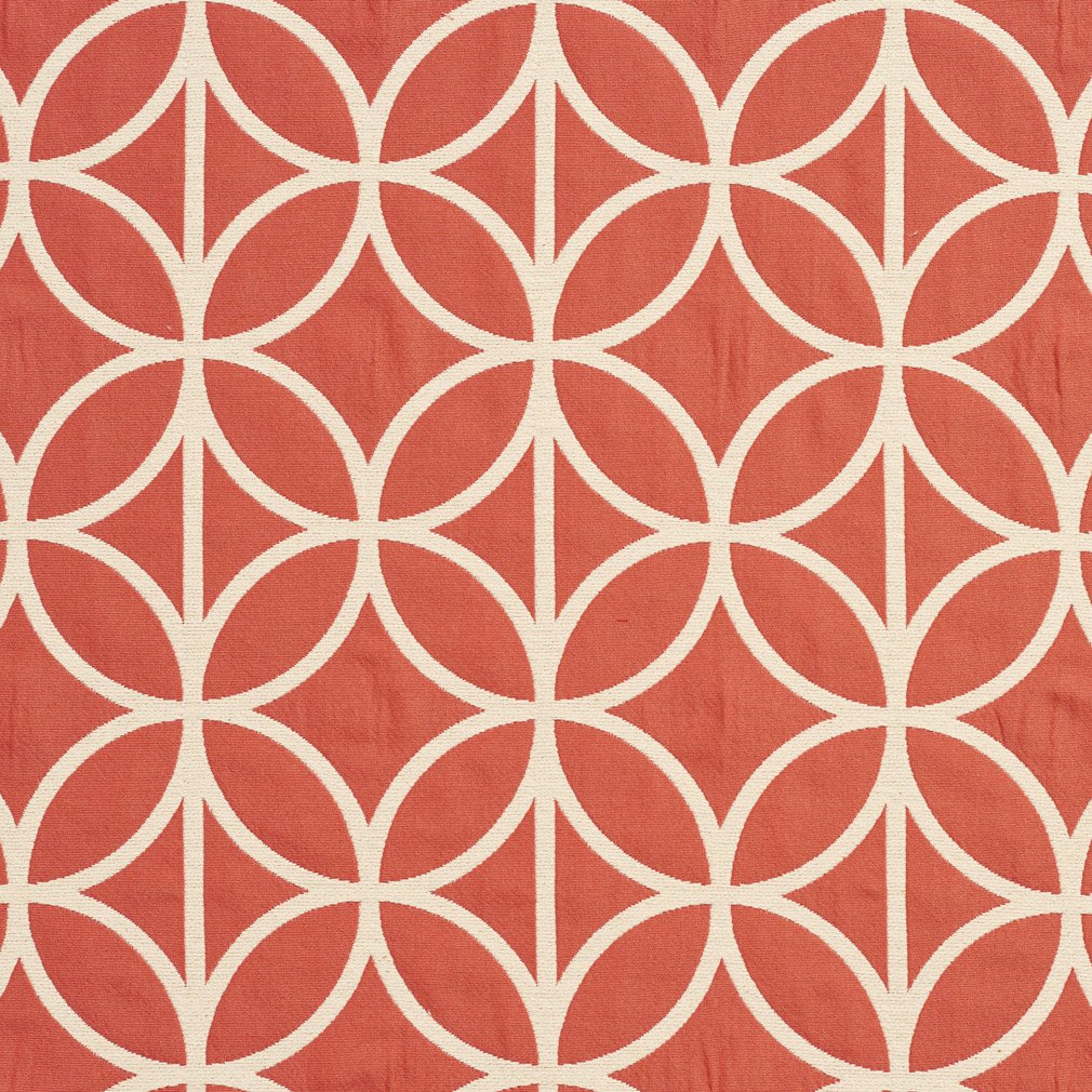 CB800-92 Abstract & Geometric Coral & Peach Charlotte Fabrics Woven Patterns