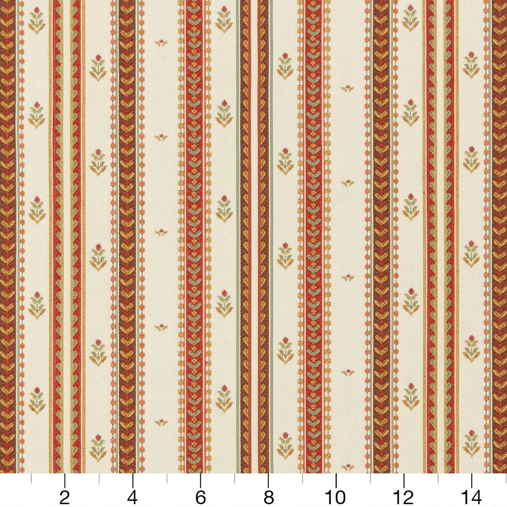 CB800-97 Stripe nan Orange & Rust Charlotte Colors