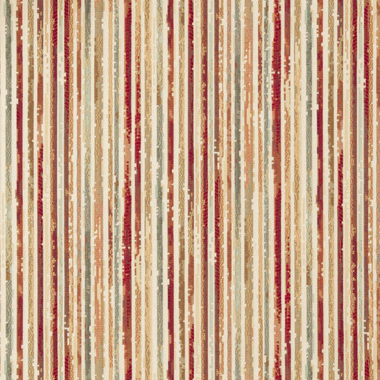 CB800-99 Stripe Green,Orange & Rust Charlotte Fabrics Woven Patterns