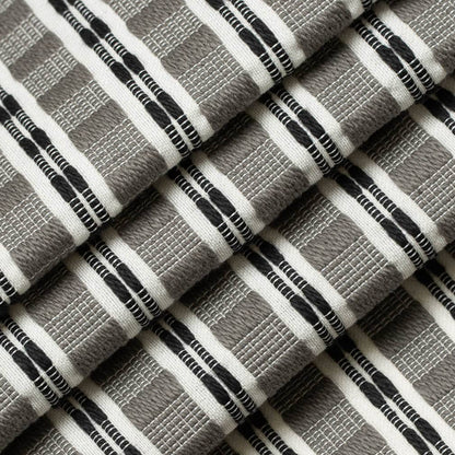 CB900-117 Stripe nan Black,Grey & Silver Charlotte Colors