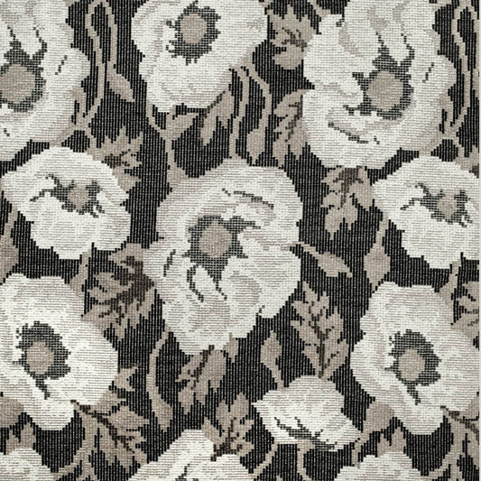 CB900-127 Floral Black Charlotte Fabrics Woven Patterns