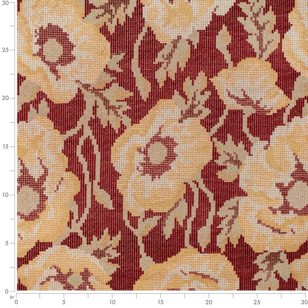 CB900-128 Floral nan Red & Burgundy Charlotte Colors