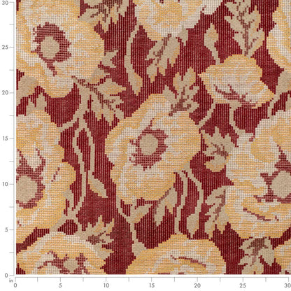 CB900-128 Floral nan Red & Burgundy Charlotte Colors