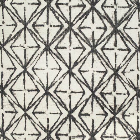 CB900-132 Abstract & Geometric Black Charlotte Fabrics Linen,Prints