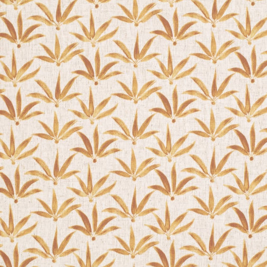 CB900-136 Abstract & Geometric,Leaves Gold & Yellow Charlotte Fabrics Linen,Prints