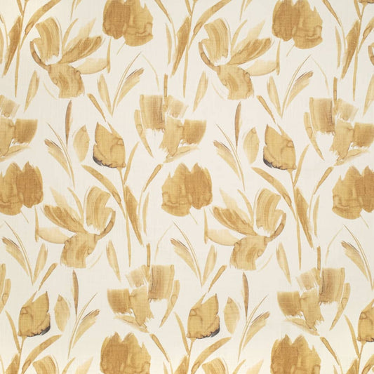 CB900-140 Floral Gold & Yellow Charlotte Fabrics Linen,Prints