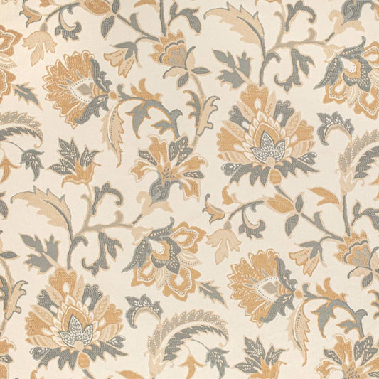 CB900-148 Floral Gold & Yellow Charlotte Fabrics Woven Patterns