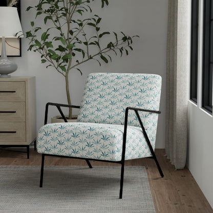 CB900-153 Abstract & Geometric,Leaves nan Aqua & Teal Charlotte Colors