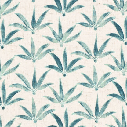 CB900-153 Abstract & Geometric,Leaves nan Aqua & Teal Charlotte Colors