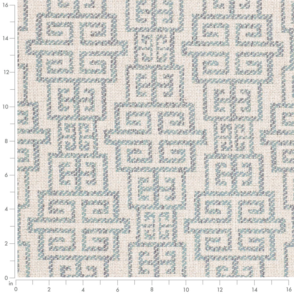 CB900-162 Abstract & Geometric,Greek Key nan Aqua & Teal Charlotte Colors