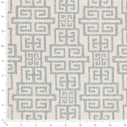 CB900-162 Abstract & Geometric,Greek Key nan Aqua & Teal Charlotte Colors