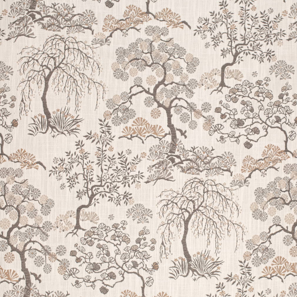 CB900-171 Global,Leaves,Toile Beige & Taupe,Brown,Grey & Silver Charlotte Fabrics Woven Patterns