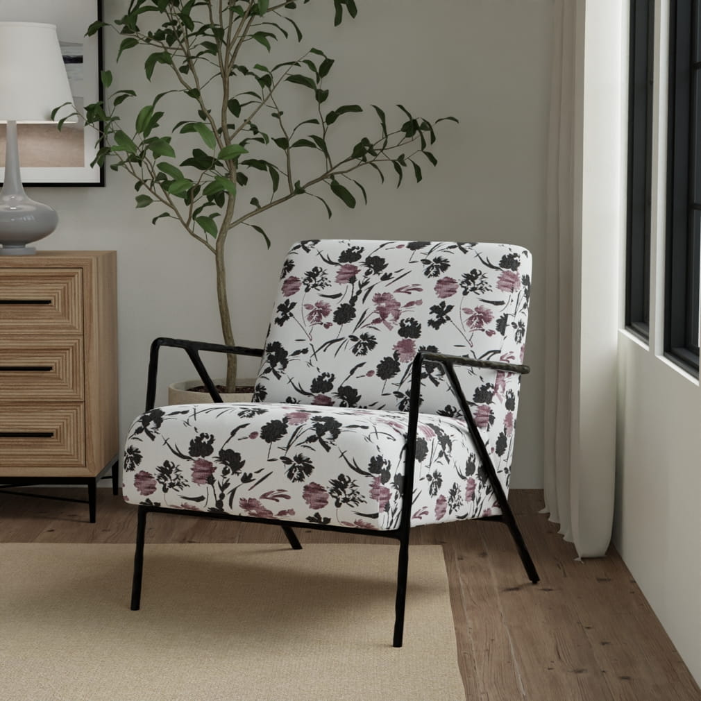 CB900-186 Floral nan Purple Charlotte Fabrics