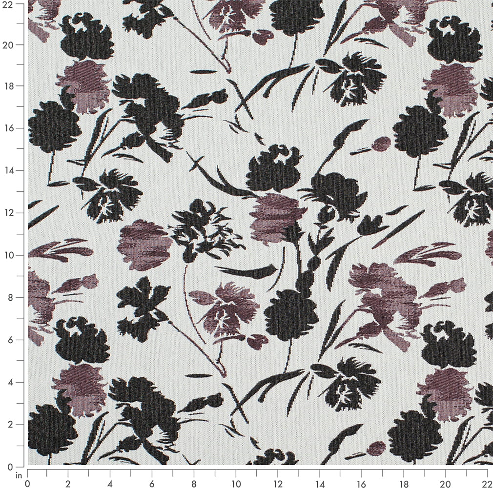 CB900-186 Floral nan Purple Charlotte Fabrics