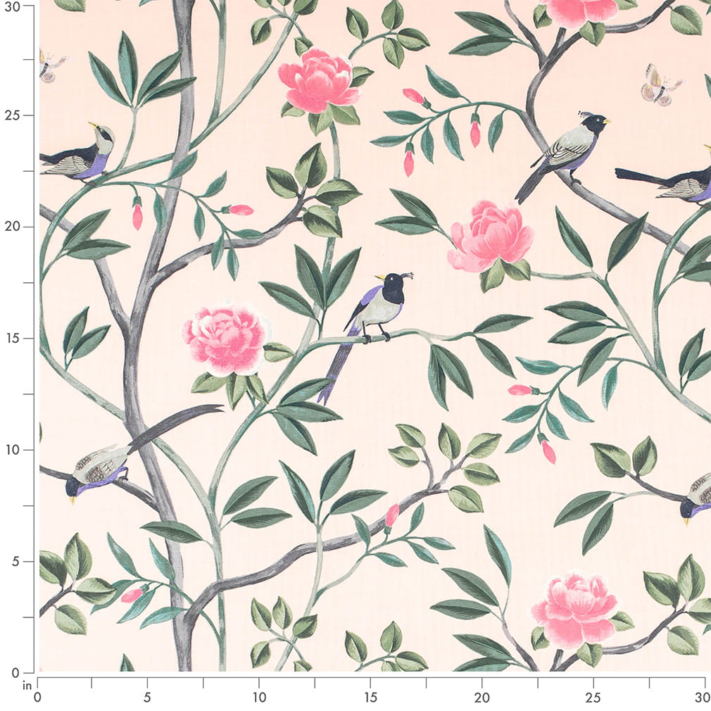 CB900-196 Floral nan Pink Charlotte Fabrics