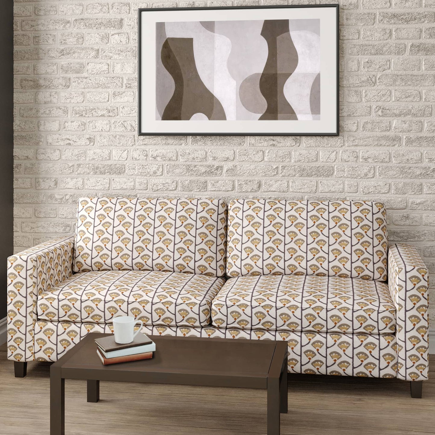 CB900-63 Abstract & Geometric,Floral nan Brown Charlotte Colors