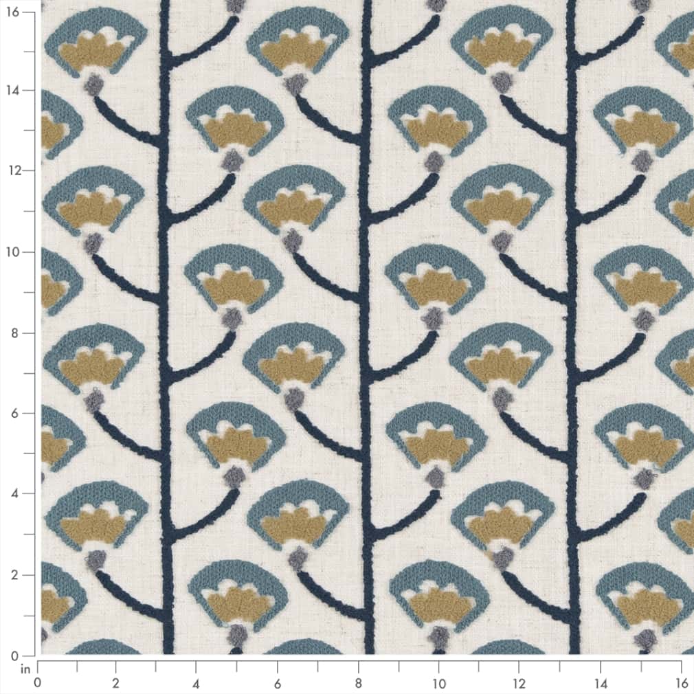 CB900-80 Abstract & Geometric,Floral nan Blue Charlotte Colors