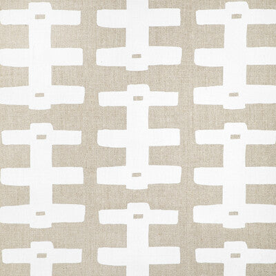 CCF-2309-161 BRIDGE WHITE/NATURAL CAROLINE CECIL TEXTILES Fabrics Drapery Upholstery