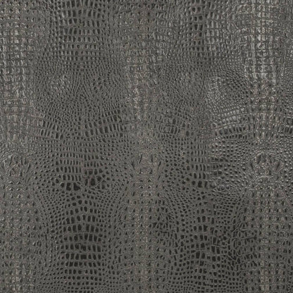 Caiman Gunmetal Grey & Silver Charlotte Fabrics Genuine Leather