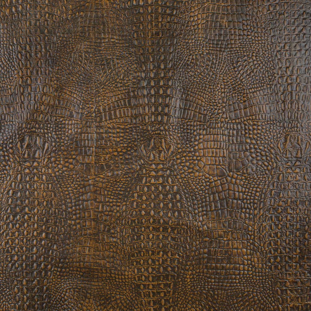 Caiman Saddle Exotic Brown Charlotte Fabrics Genuine Leather