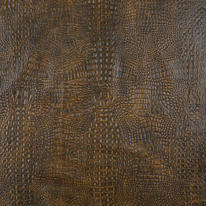 Caiman Saddle Brown Charlotte Fabrics Genuine Leather