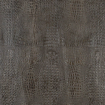 Caiman Slate Grey & Silver Charlotte Fabrics Genuine Leather