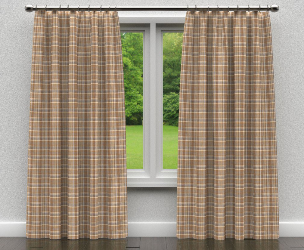 D100 Plaid Wheat Plaid Brown Charlotte Fabrics