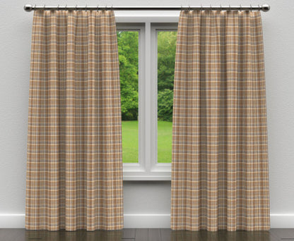 D100 Plaid Wheat Plaid Brown Charlotte Fabrics