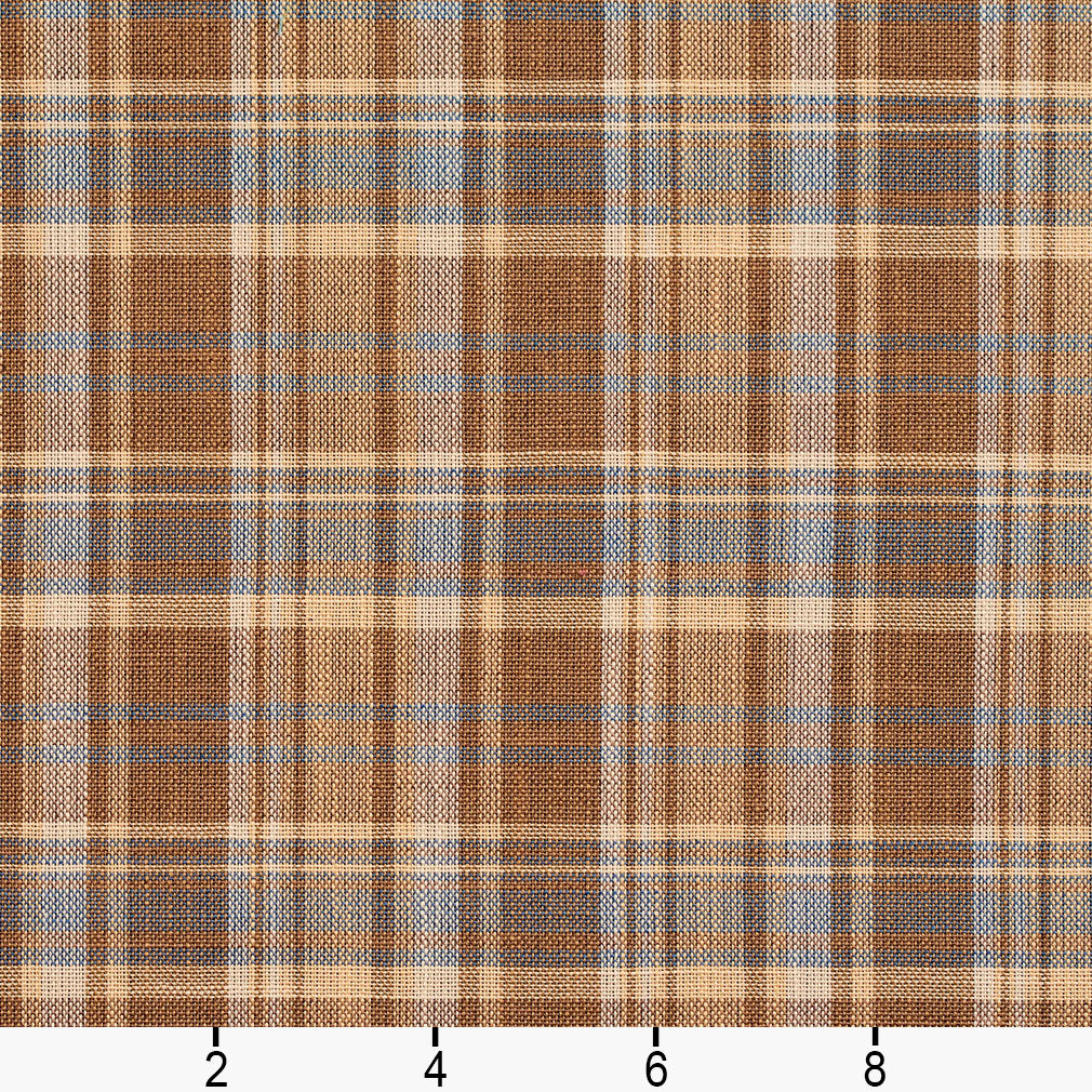 D100 Plaid Wheat Plaid Brown Charlotte Fabrics