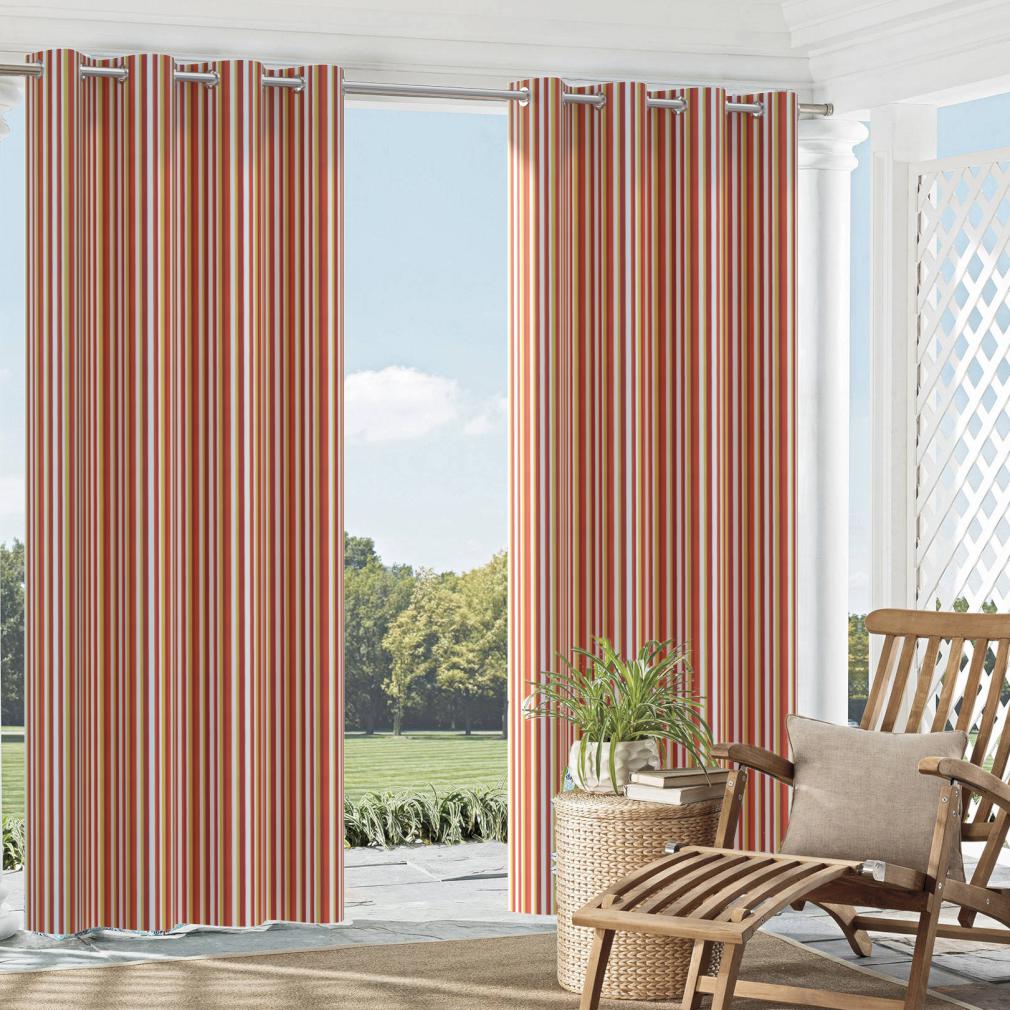 D1013 Stripe Sienna Orange & Rust Charlotte Fabrics